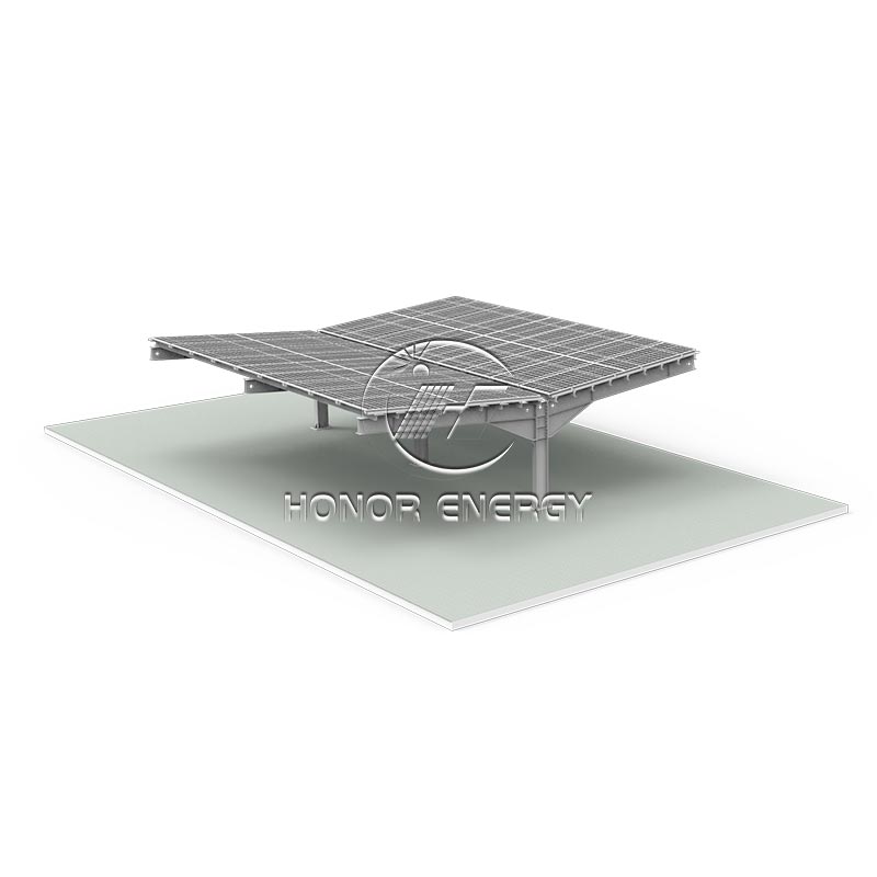 Soporte de cochera solar de ala doble