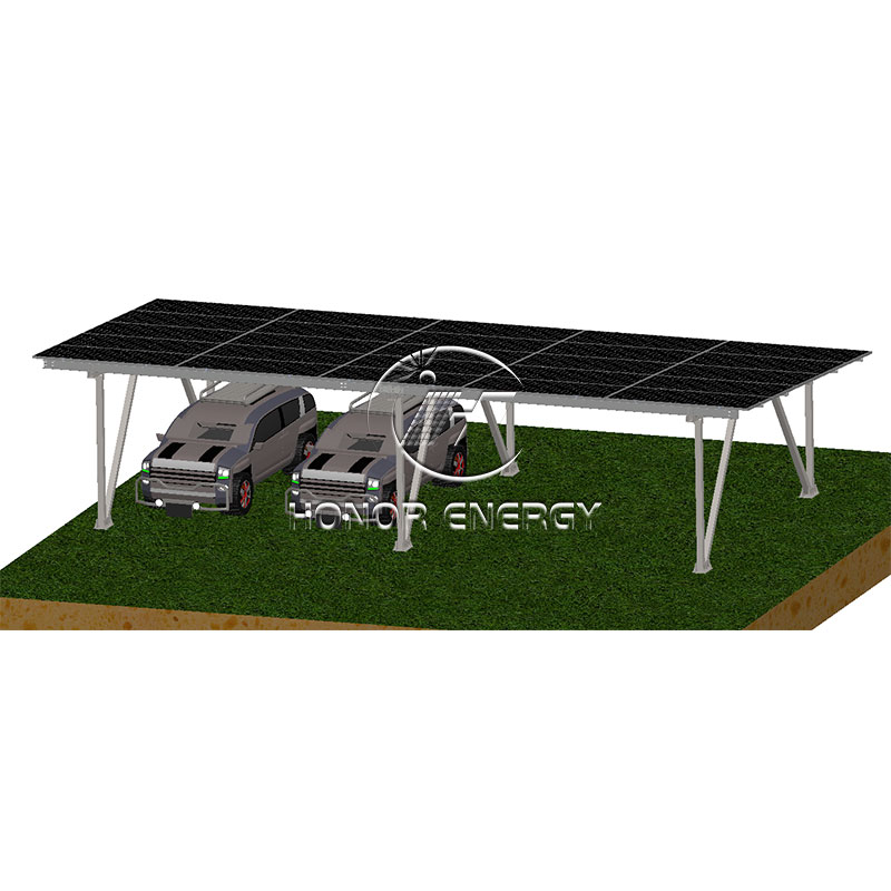 Acero W Tipo de soporte de cochera solar