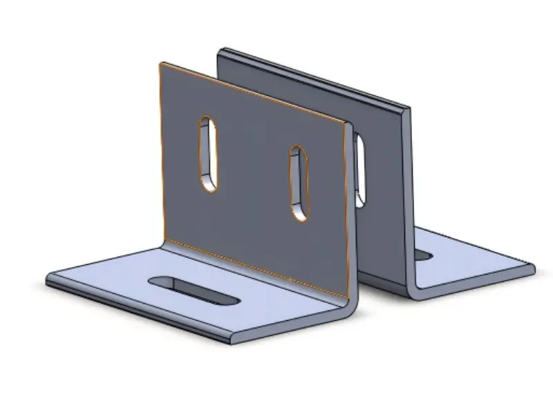 Base solar de acero de doble agujero