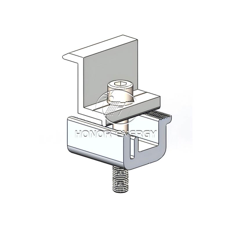 Abrazadera de extremo solar sin taladro