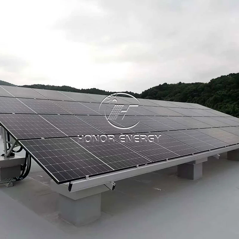 Montaje solar de techo plano