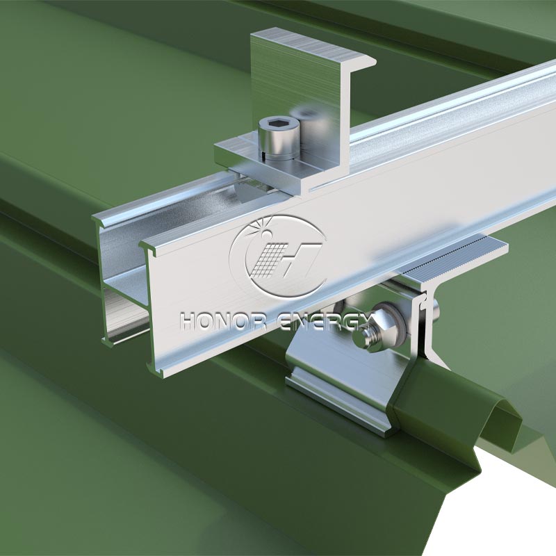 Techo de metal solar soporte kliplok