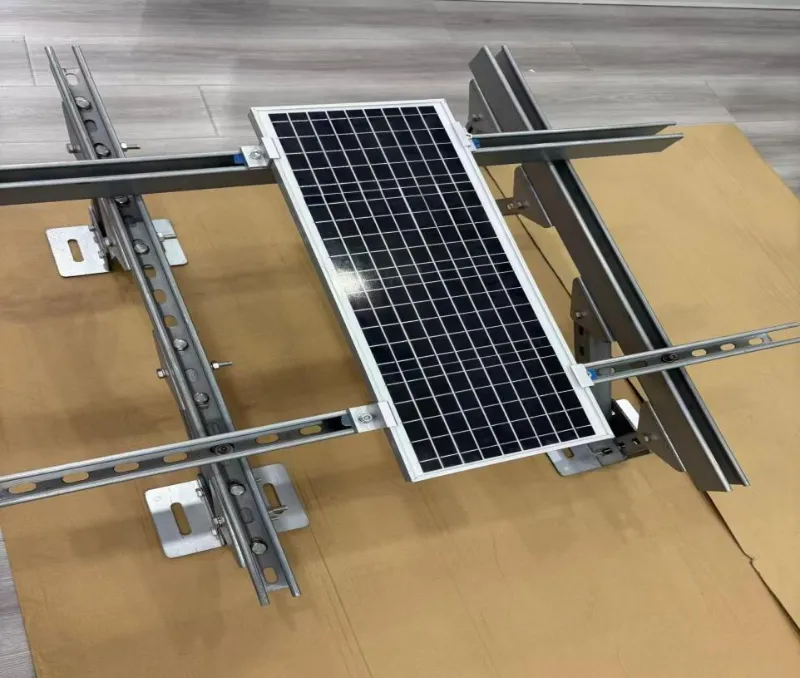 Sistema de montaje en tierra de acero solar con riel U