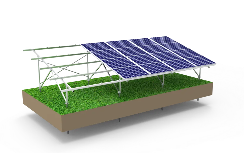 Sistema de montaje en suelo de aluminio tipo W